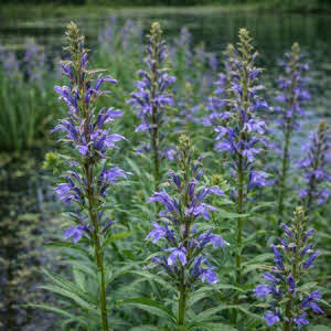 Blauwe Waterlobelia of Lobelia sessilifolia